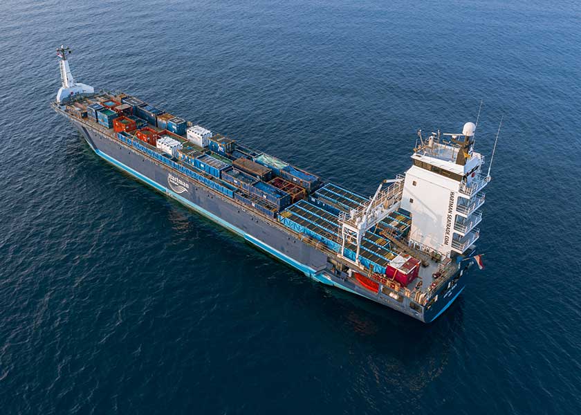 A large ship in a body of water