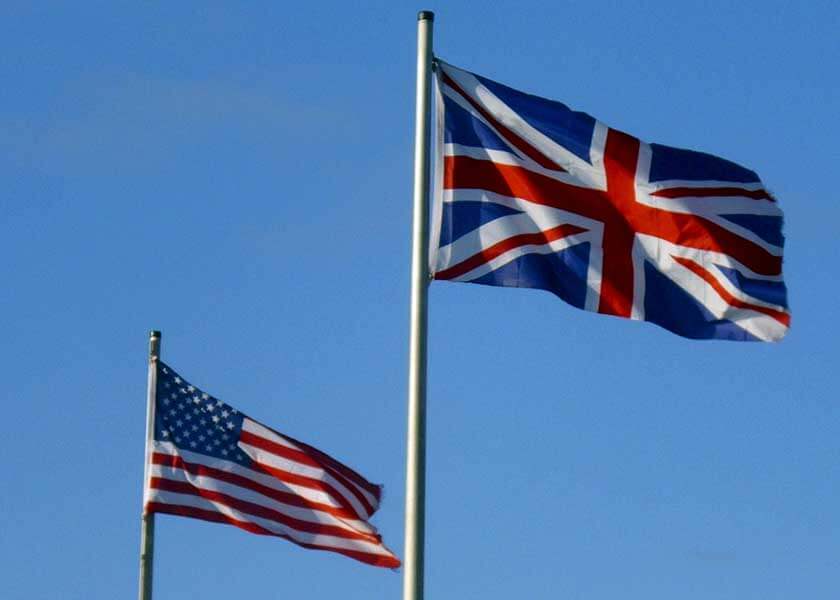A flag flying in the air